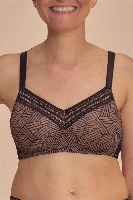 Brooke Wire-Free Bra - black/cafe