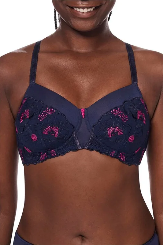 Delila Padded Wire-Free Bra - blue/magenta