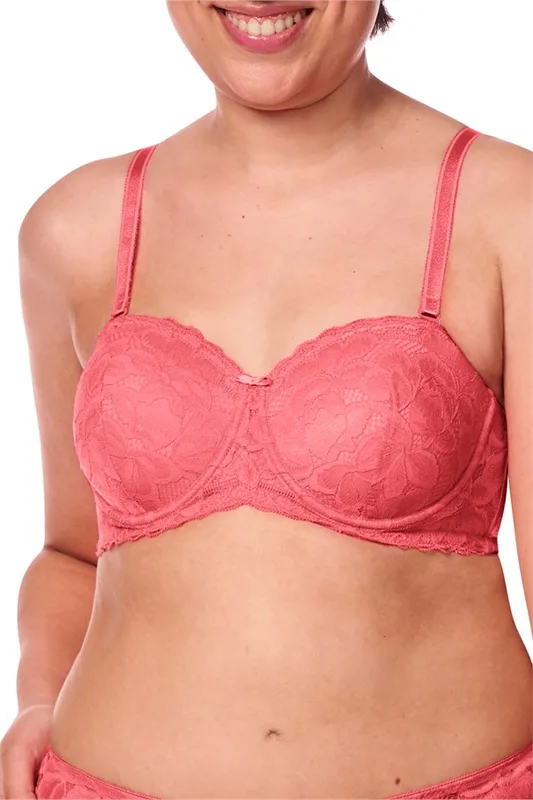 Glenda Padded underwire bra - flamingo