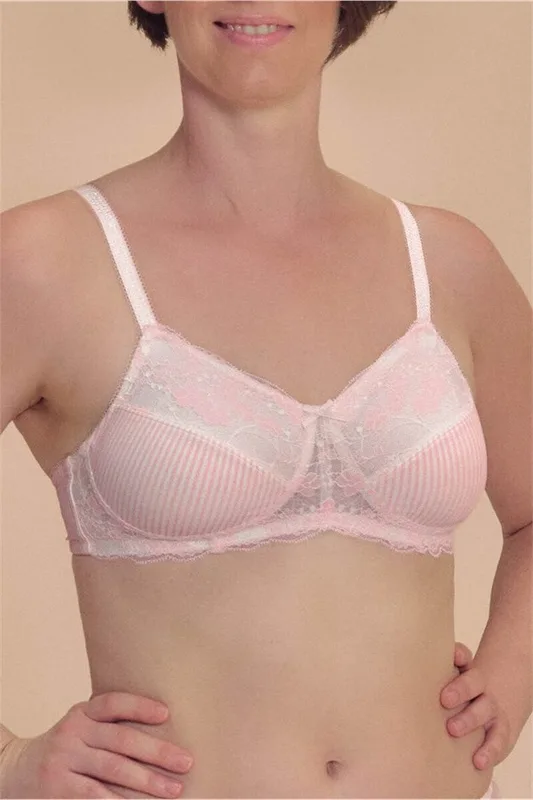 Kennie Wire-Free Bra - dusty rose/off-white