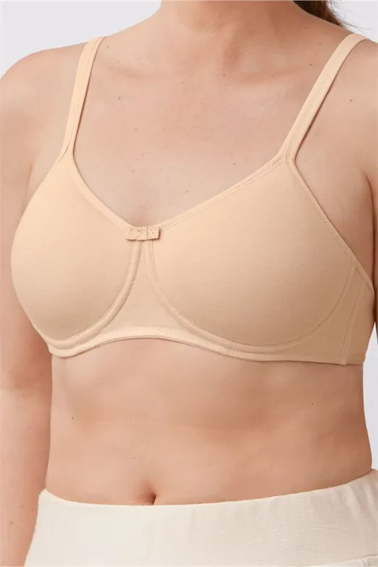 Lara Cotton Padded Wire-Free Mastectomy Bra - sand | |