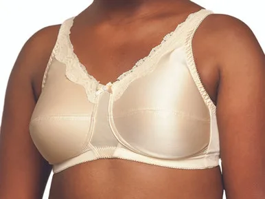 Nearly Me – Lace Accent Soft Cup Mastectomy Lumpectomy Pocket Bra for Silicone Breast Form Prosthesis Insert #680