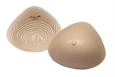 Nearly Me Mastectomy Breast Form Prosthesis with Nipple | Lightweight Semi Full Triangle Silicone #785