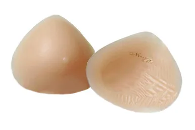 Nearly Me Mastectomy Breast Form Prosthesis with Nipple | Standard Weight Semi-Full Triangle Silicone #390