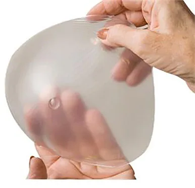 Nearly Me Mastectomy Prosthesis | Semi-Full Triangle Swim/Athletic Breast Form, Clear Transparent #380